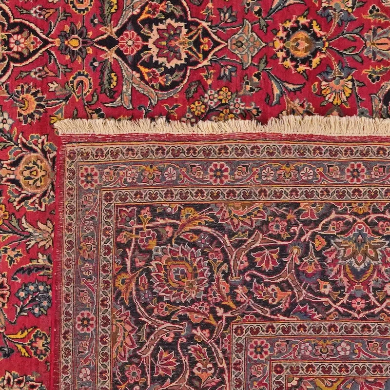 Kashan · Handgeknüpft – Rot, 382x281 cm