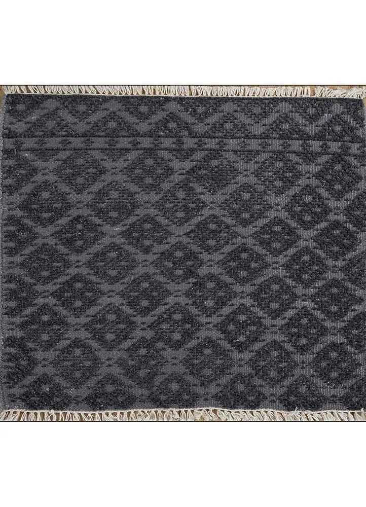 Viskose Teppich quadratisch - 75 x 75 cm - anthrazit