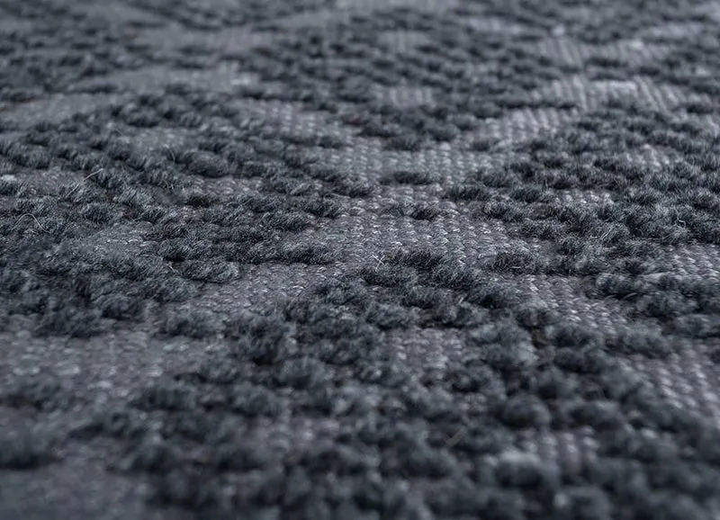 Viskose Teppich quadratisch - 75 x 75 cm - anthrazit