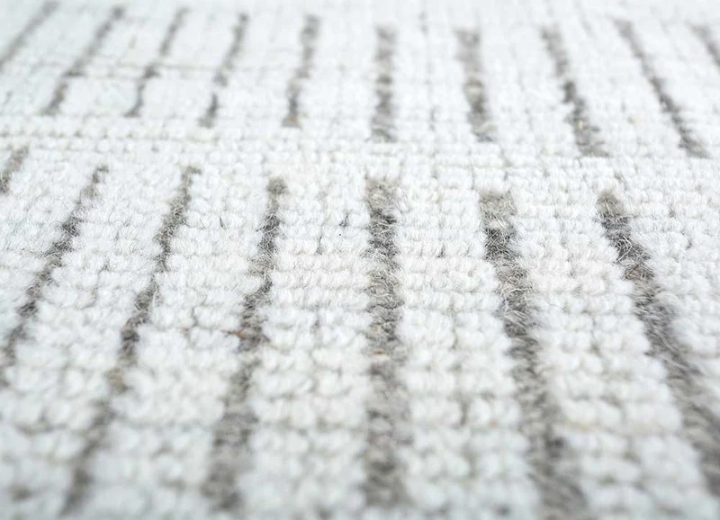 Wollteppich quadratisch - 75 x 75 cm - creme