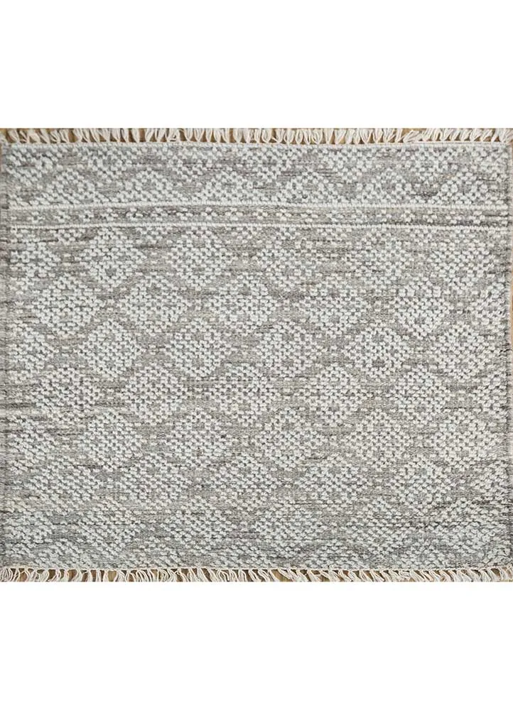 Wollteppich quadratisch - 75 x 75 cm - beige