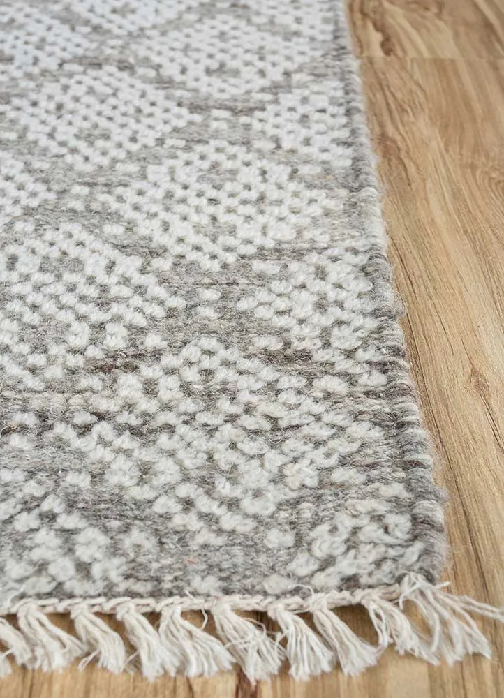 Wollteppich quadratisch - 75 x 75 cm - beige