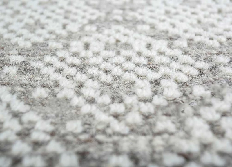 Wollteppich quadratisch - 75 x 75 cm - beige