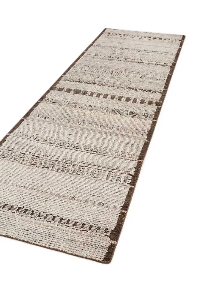 Läufer Woll - 75 x 240 cm - creme