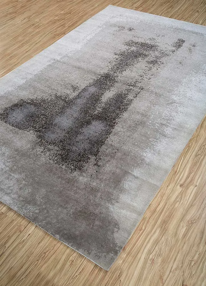 Wollteppich - 150 x 240 cm - hellgrau