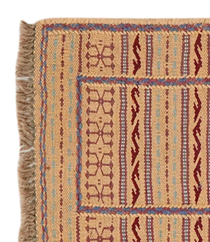 Kelim Kordi · Handgewebt – Beige, 63x42 cm