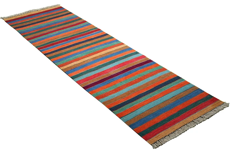 Kelim Gashgai · Handgewebt – Bunt, 197x58 cm