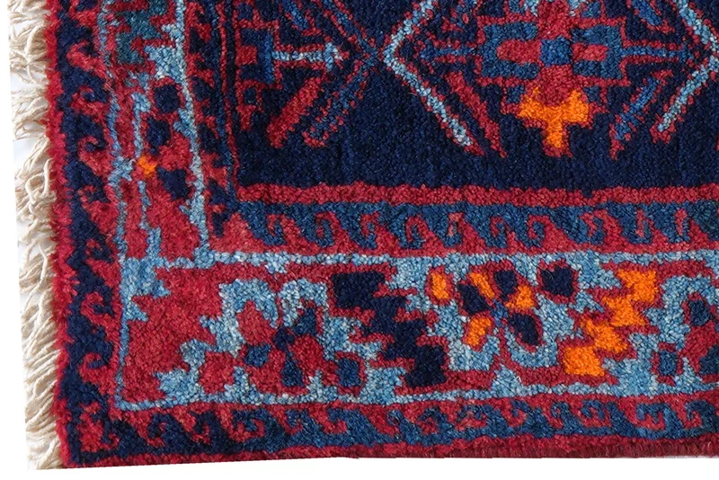Afshar · Handgeknüpft – Blau, 58x84 cm