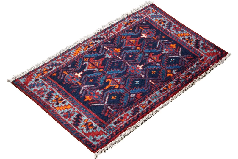 Afshar · Handgeknüpft – Blau, 58x84 cm