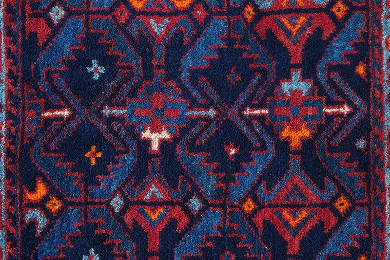 Afshar · Handgeknüpft – Blau, 58x84 cm