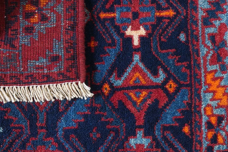 Afshar · Handgeknüpft – Blau, 58x84 cm