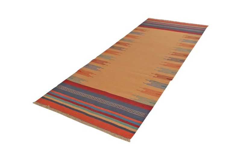 Kelim Gashgai · Handgewebt – Braun, 254x99 cm