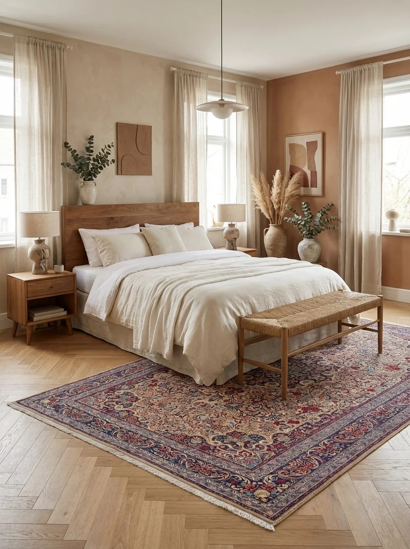Bidjar · Handgeknüpft – Beige, 326x208 cm
