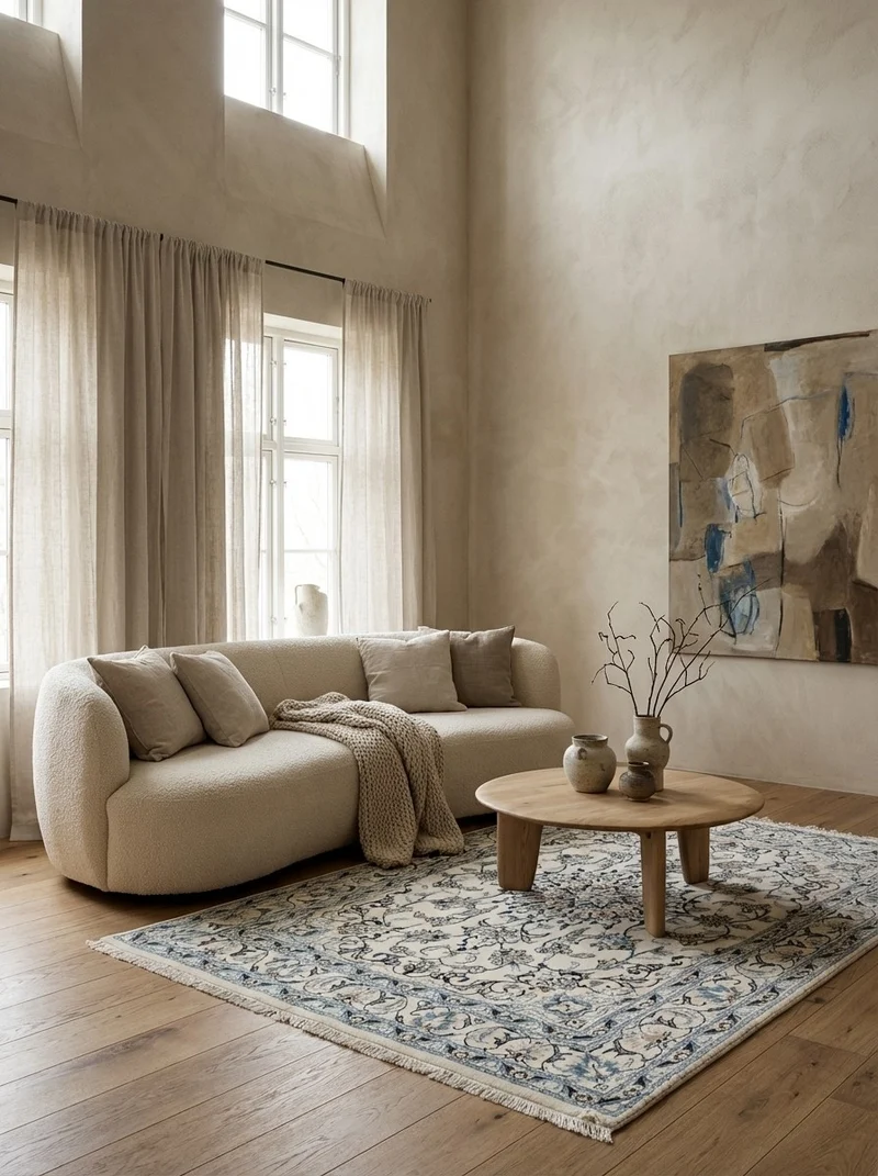 Nain 12La · Handgeknüpft – Beige, 204x149 cm