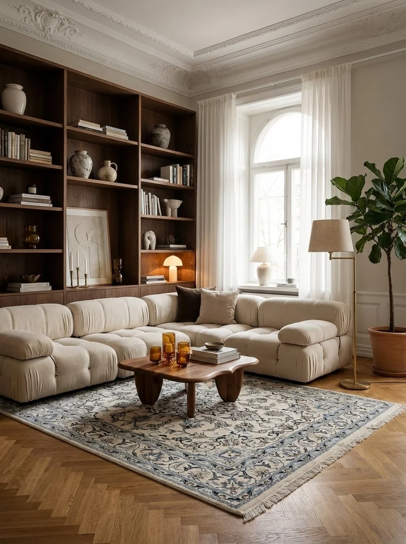 Nain 12La · Handgeknüpft – Beige, 204x149 cm