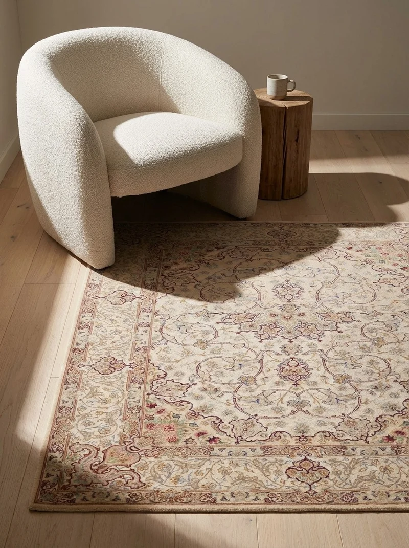 Isfahan Seide · Handgeknüpft – Beige, 167x107 cm