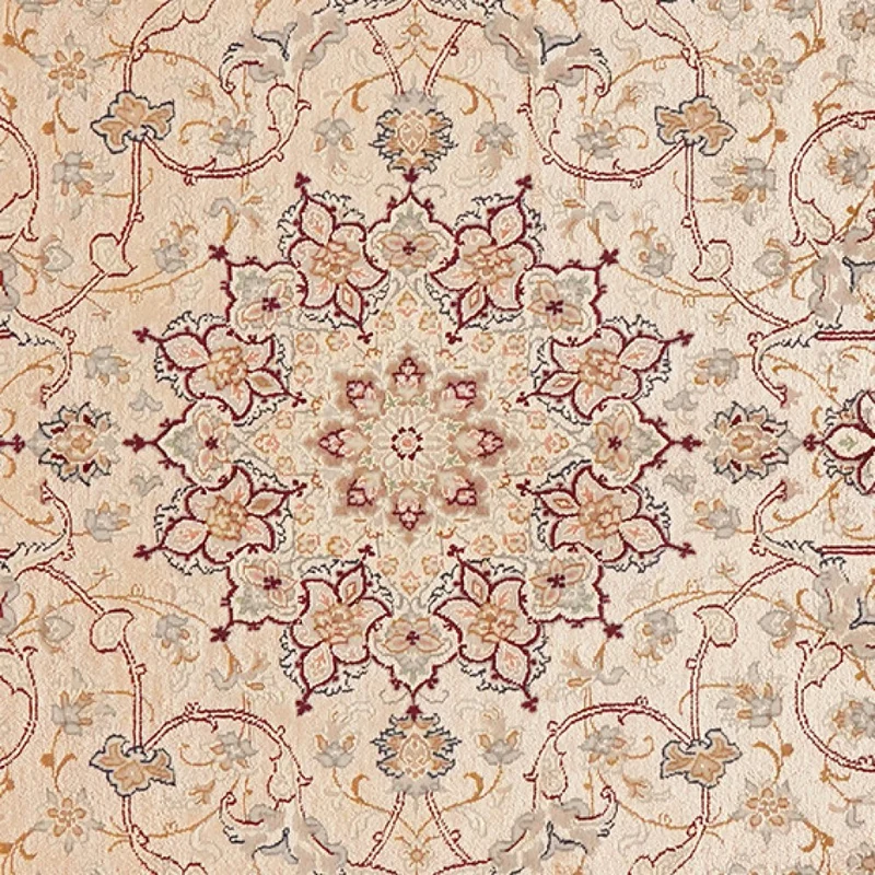 Isfahan Seide · Handgeknüpft – Beige, 167x107 cm
