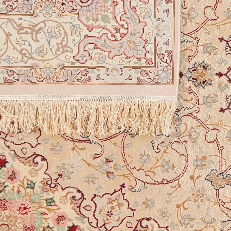 Isfahan Seide · Handgeknüpft – Beige, 167x107 cm