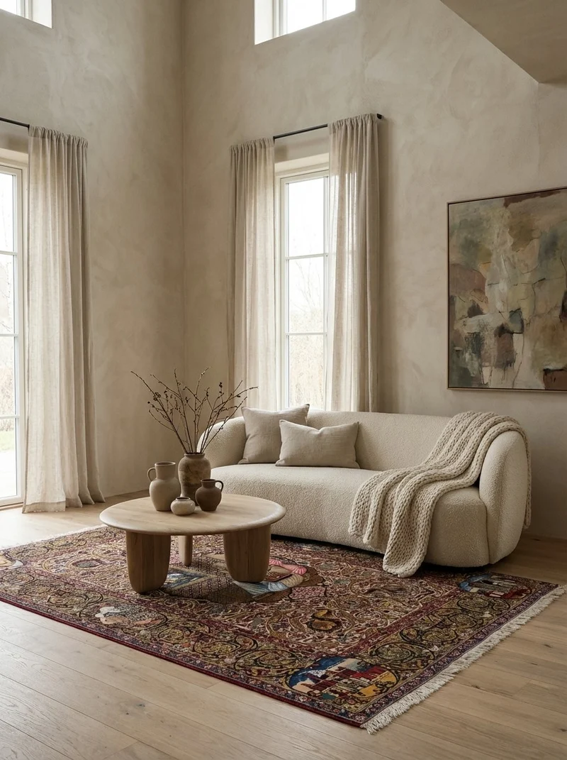 Tabriz Old · Handgeknüpft – Beige, 198x130 cm