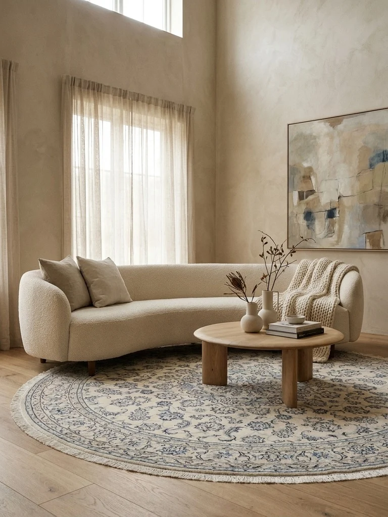 Nain · Handgeknüpft – Beige, 246x246 cm