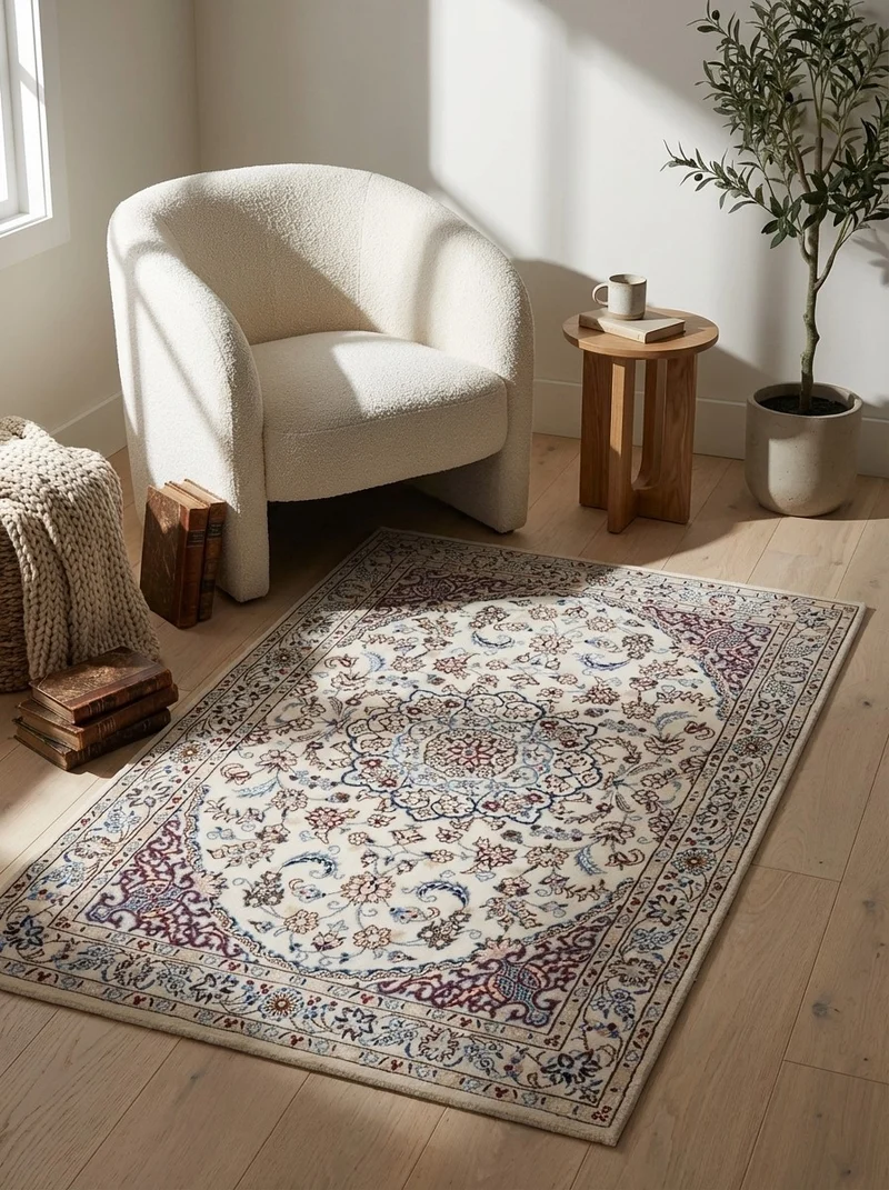 Nain 9La · Handgeknüpft – Beige, 150x98 cm