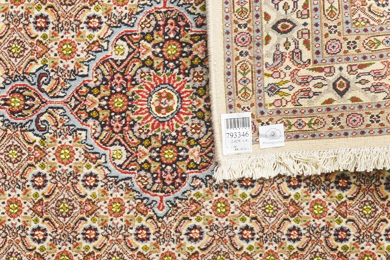 Moud Mahi · Handgeknüpft – Beige, 242x81 cm