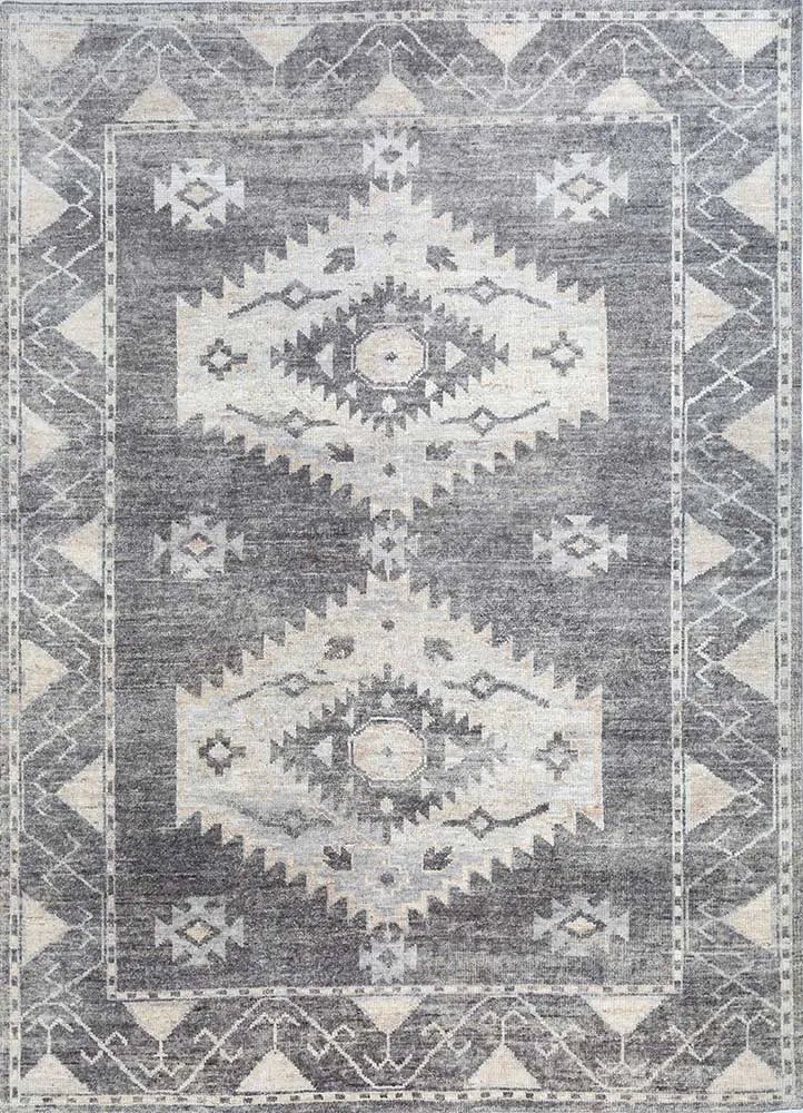 Wollteppich - 240 x 300 cm - grau