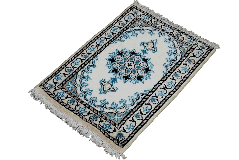 Nain 12La · Handgeknüpft – Beige, 62x39 cm