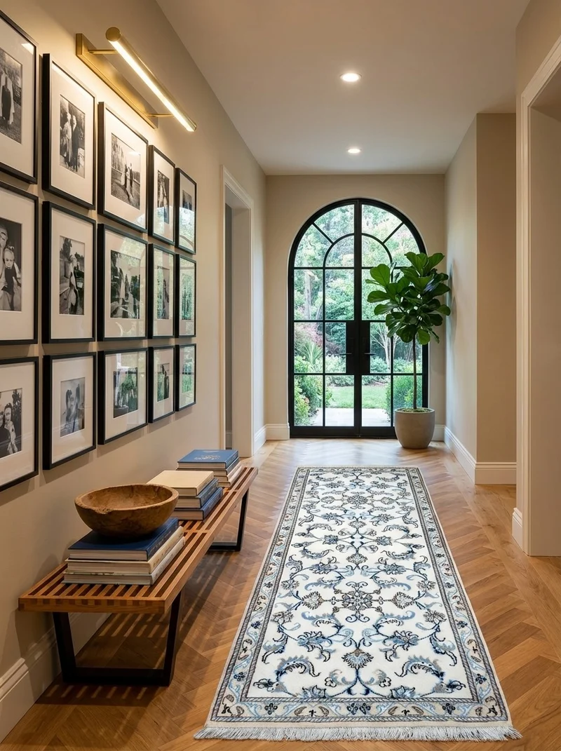 Nain 12La · Handgeknüpft – Beige, 197x77 cm