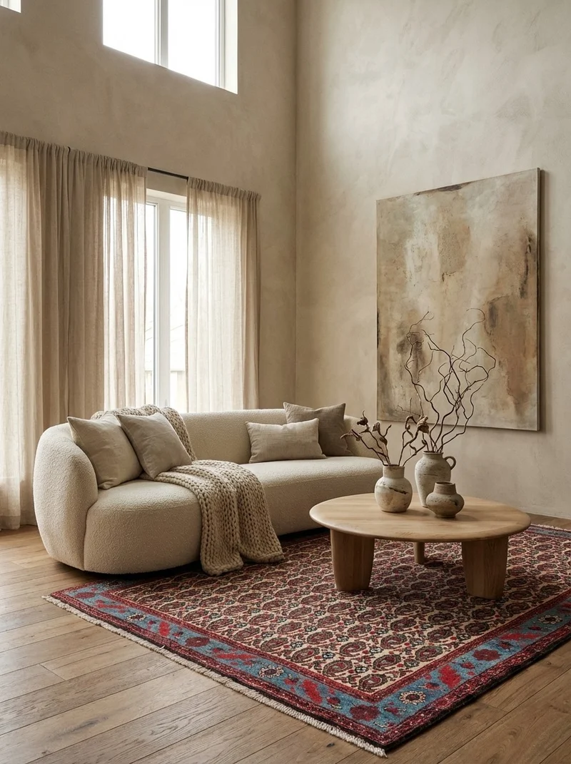 Senneh · Handgeknüpft – Beige, 168x123 cm
