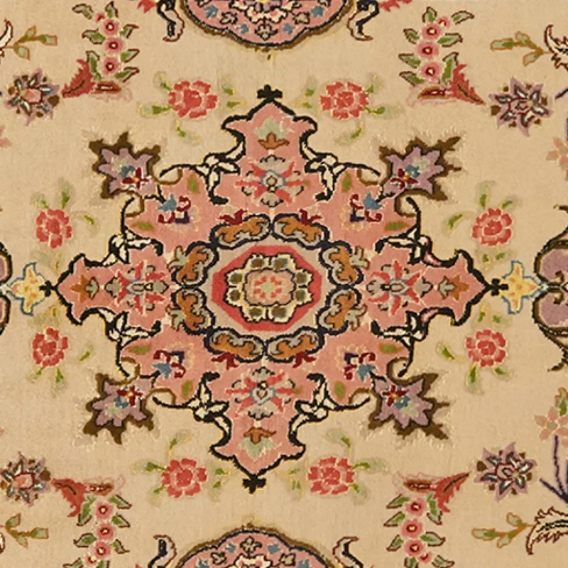 Tabriz 50 Raj · Handgeknüpft – Beige, 209x80 cm