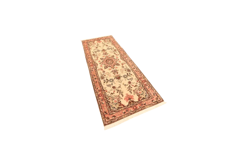 Tabriz 50 Raj · Handgeknüpft – Beige, 209x80 cm