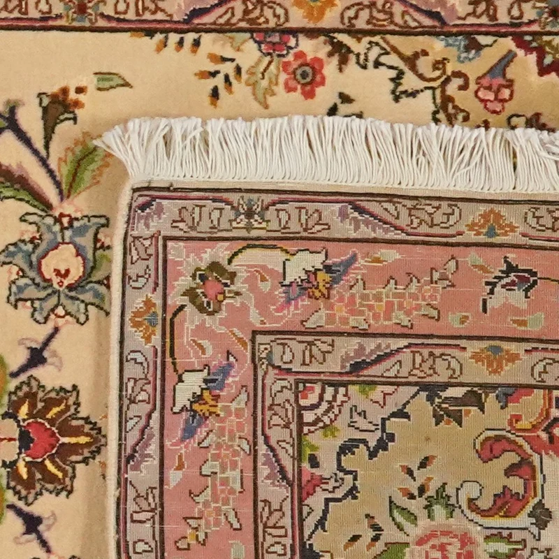 Tabriz 50 Raj · Handgeknüpft – Beige, 209x80 cm