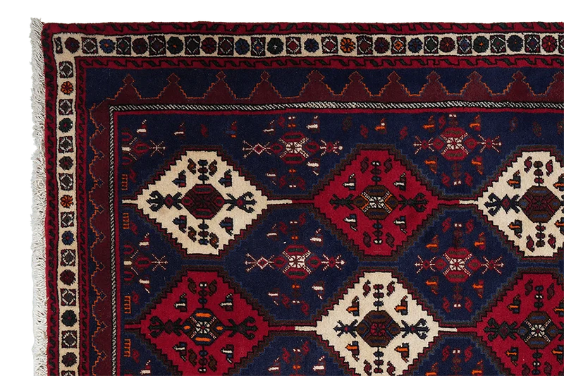 Afshar · Handgeknüpft – Blau, 239x174 cm