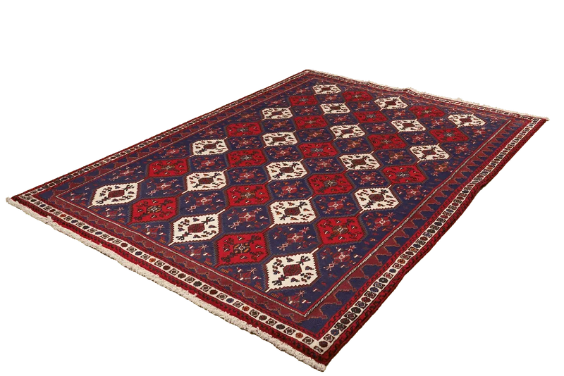 Afshar · Handgeknüpft – Blau, 239x174 cm