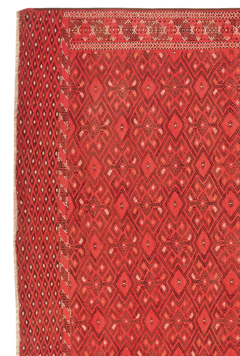 Kelim Turkman · Handgewebt – Rot, 331x215 cm