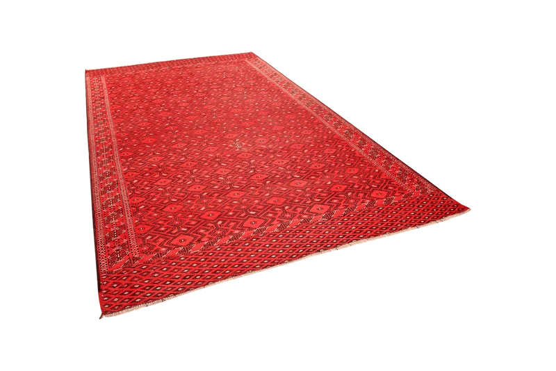 Kelim Turkman · Handgewebt – Rot, 331x215 cm