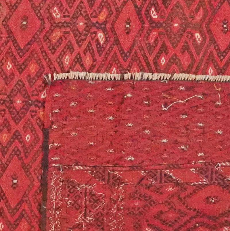 Kelim Turkman · Handgewebt – Rot, 331x215 cm