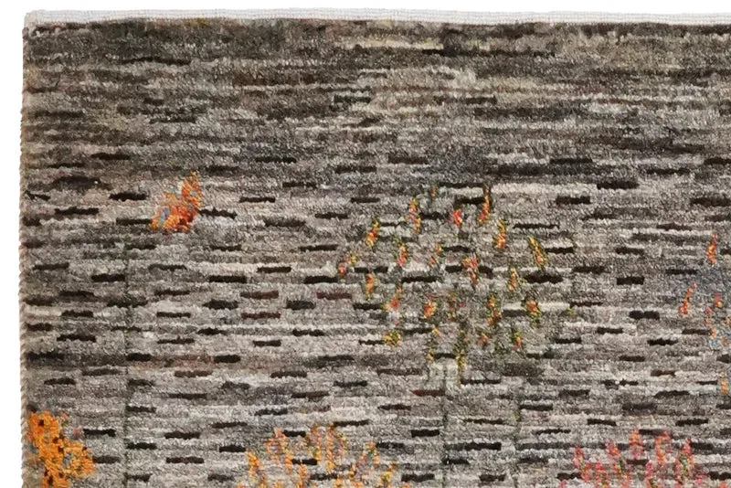Rizbaf · Handgeknüpft – Grau, 132x86 cm