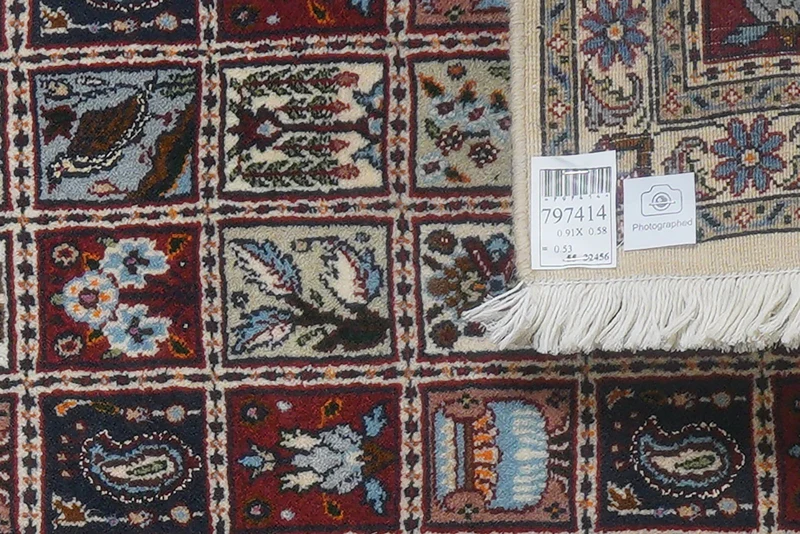 Moud Felder · Handgeknüpft – Bunt, 91x58 cm