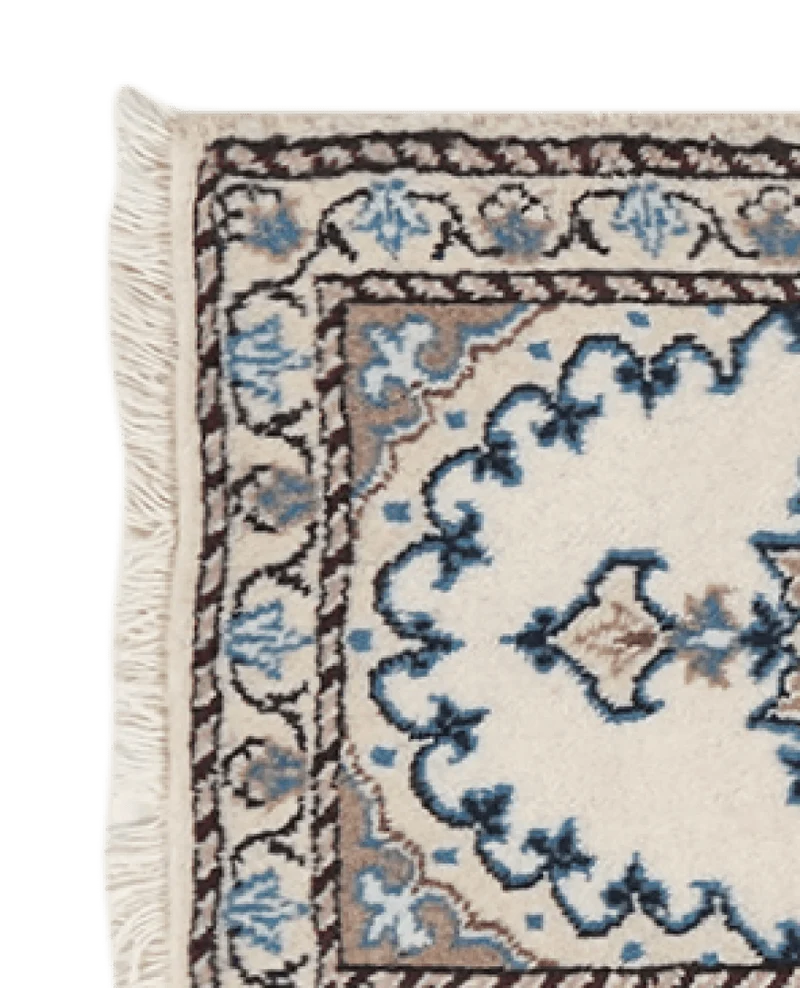 Nain 12La · Handgeknüpft – Beige, 64x41 cm