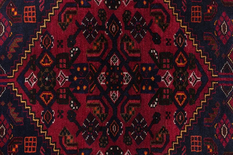 Khamseh · Handgeknüpft – Blau, 203x125 cm