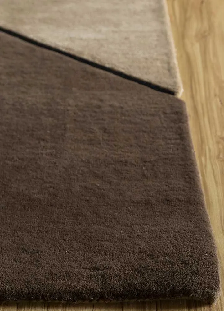 Wollteppich sonderform - 170 x 240 cm - beige