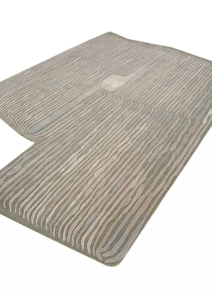 Wollteppich sonderform - 180 x 270 cm - sand