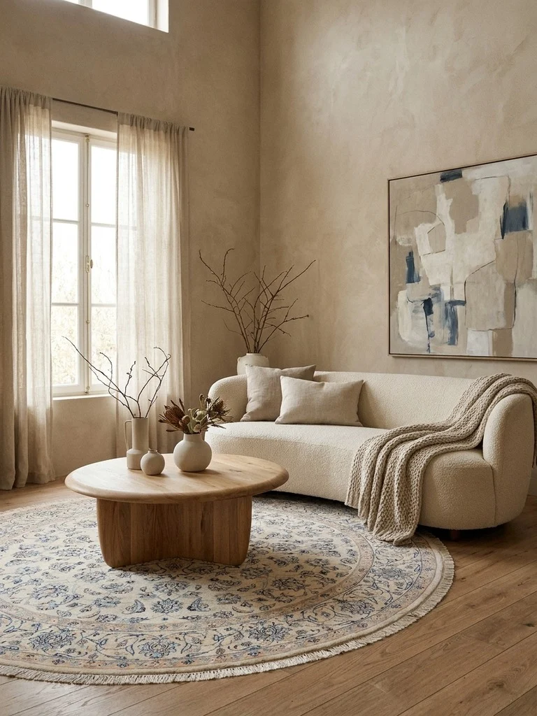 Nain · Handgeknüpft – Beige, 252x252 cm