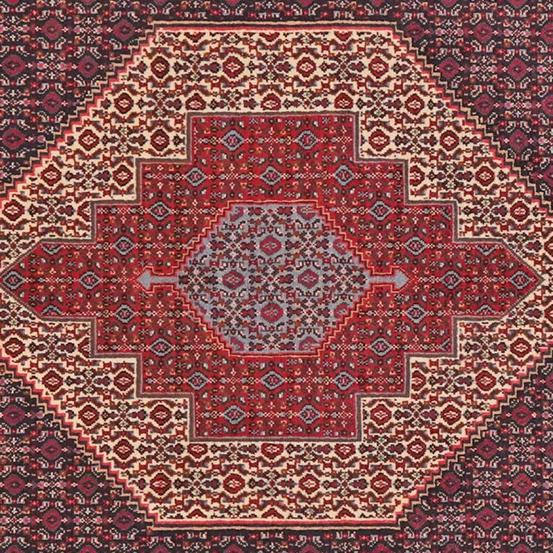 Senneh · Handgeknüpft – Beige, 155x124 cm