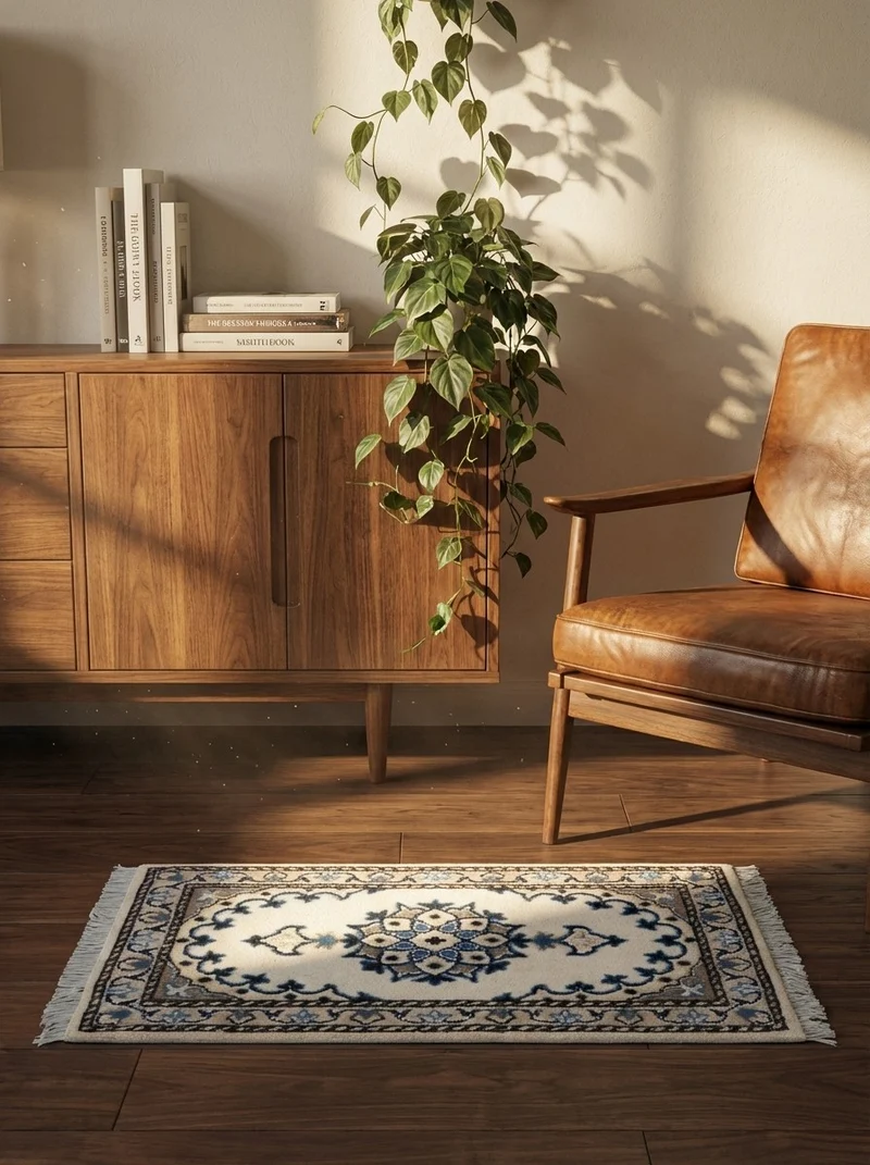 Nain 12La · Handgeknüpft – Beige, 60x39 cm