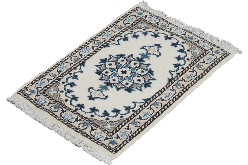 Nain 12La · Handgeknüpft – Beige, 60x39 cm