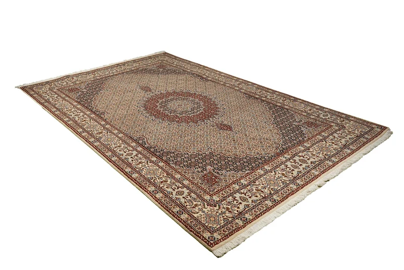 Moud Mahi · Handgeknüpft – Beige, 295x195 cm
