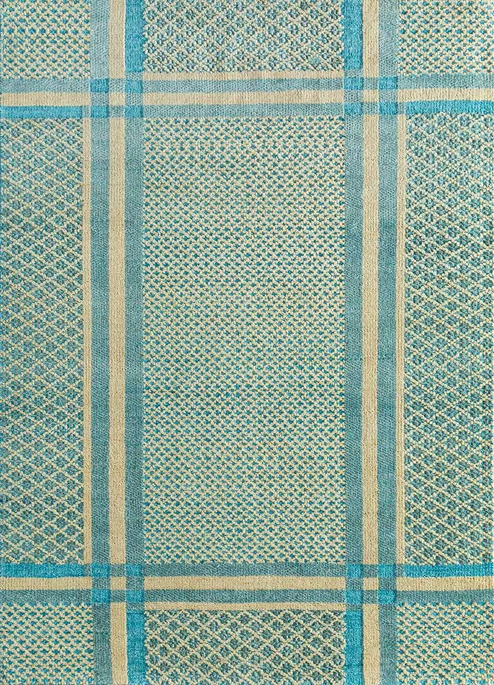 Wollteppich - 150 x 240 cm - türkis